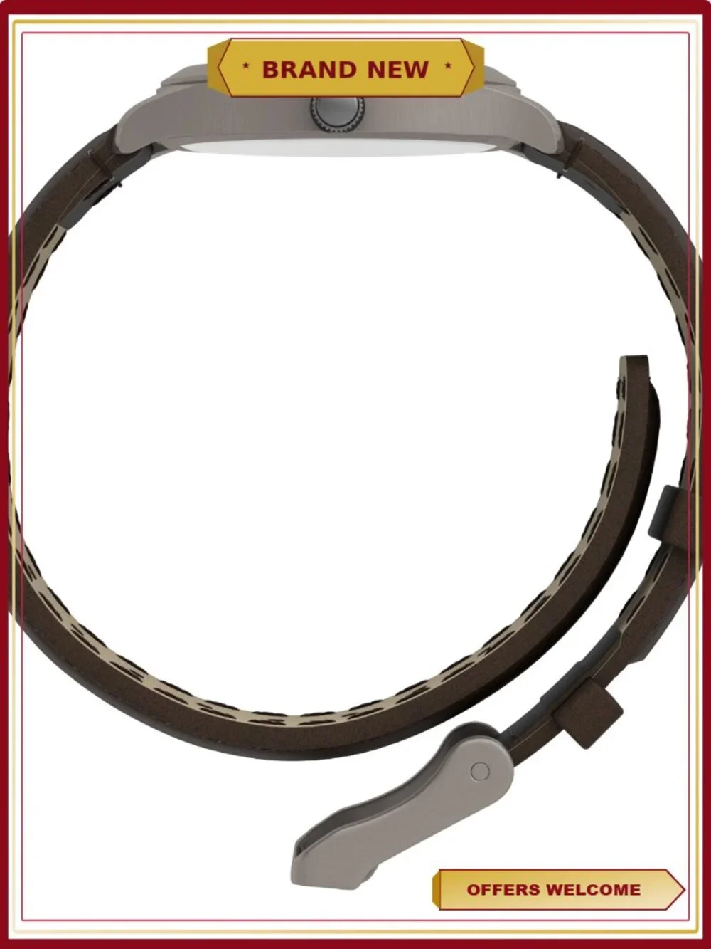 Men's Expedition Metal Field Brown Strap Watch